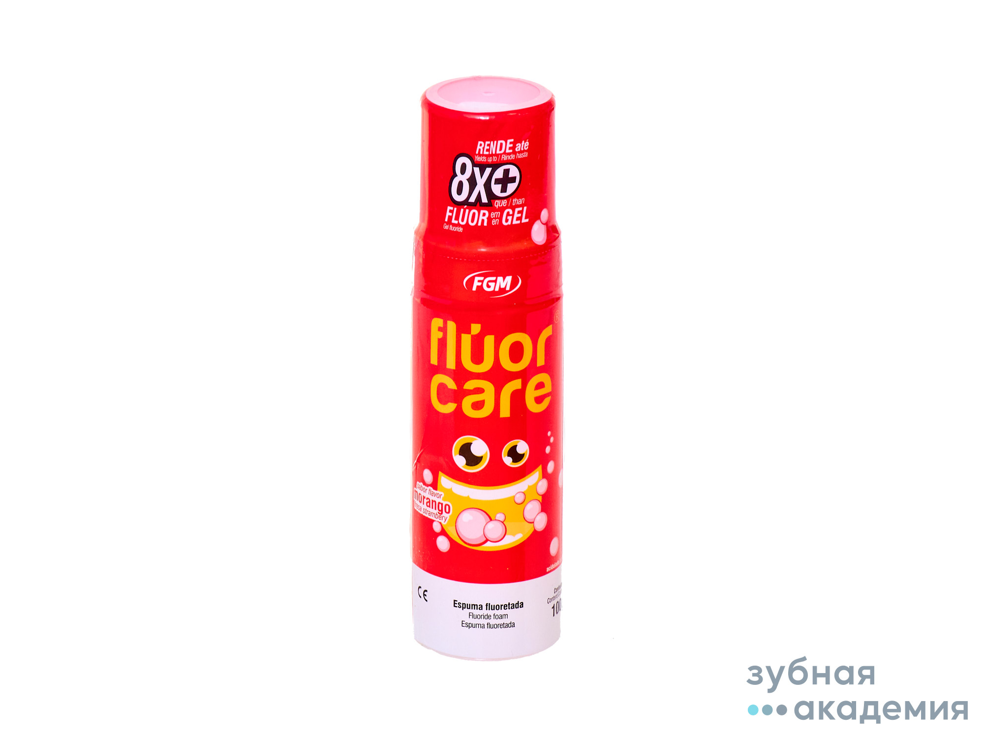 Fluor Care Реминерализующая пенка вкус клубника /FGM/Бразилия