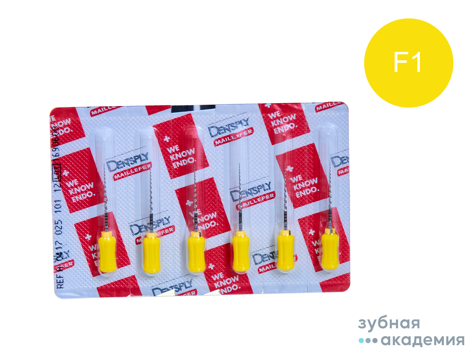 PROTAPER РУЧНОЙ F1 (25ММ) (6ШТ.) ЖЕЛ. Протейпер ручной F1 упаковка 6 шт /Maillefer/ Швейцария