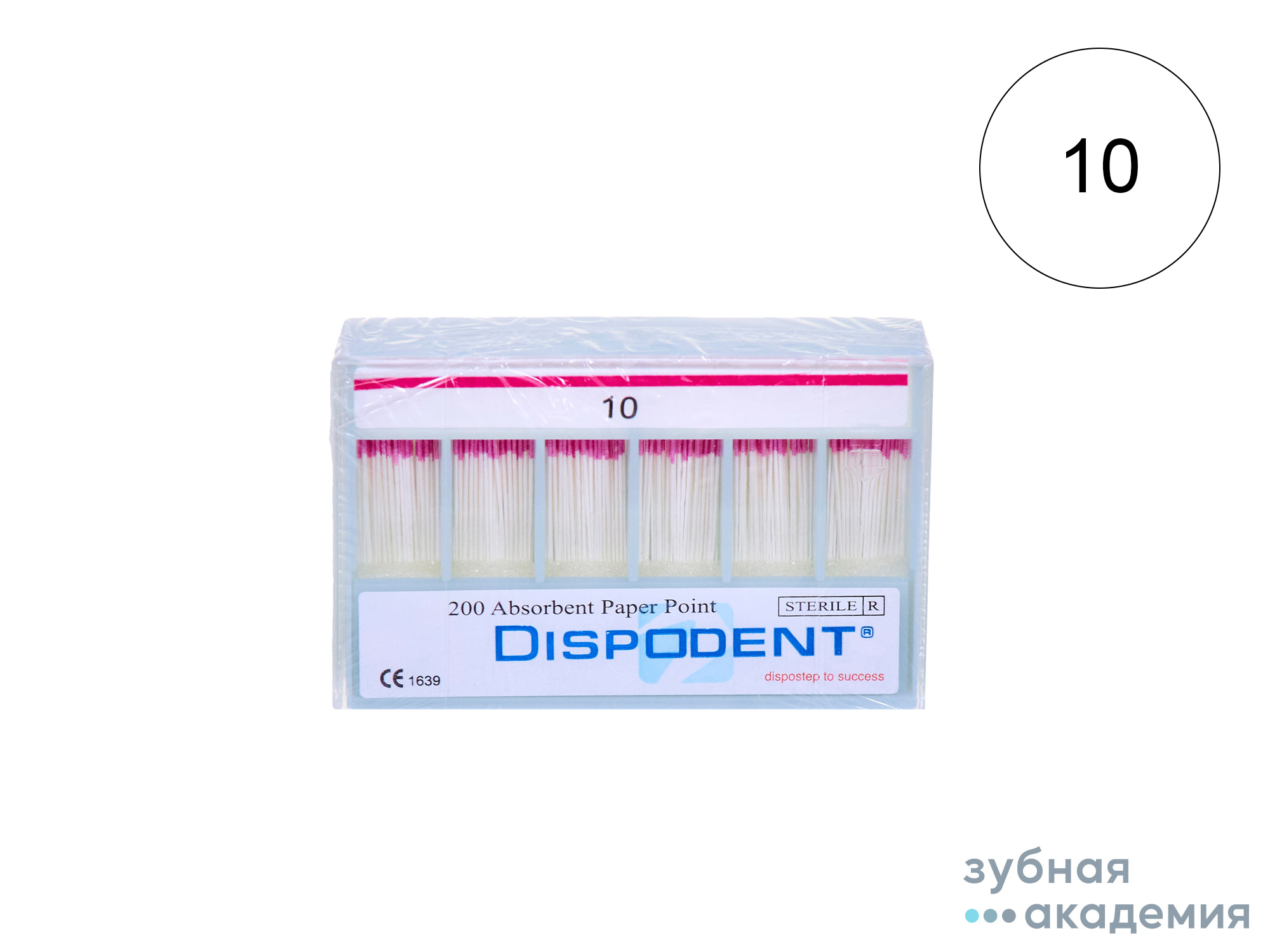 Бумажные штифты Dispodent №10 упаковка 200 шт/ Вьетнам