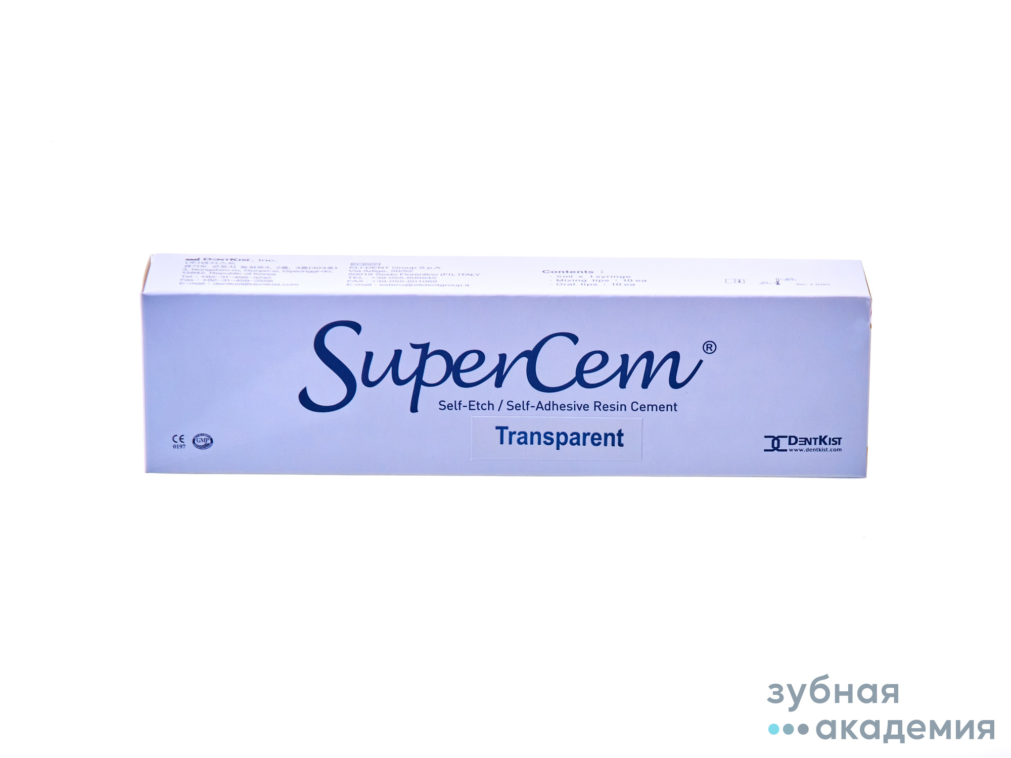 SuperCem /СуперЦем прозр  упаковка 5 мл+1 шпр+10 смес+10 орал/DentKist, Корея.